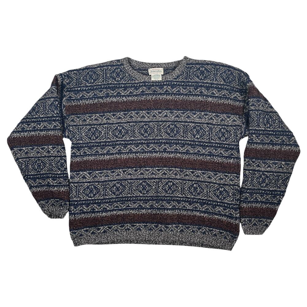 St. John’s Bay Vintage Sweater Mens XL Granpda Goblincore Chunky Knit 90s